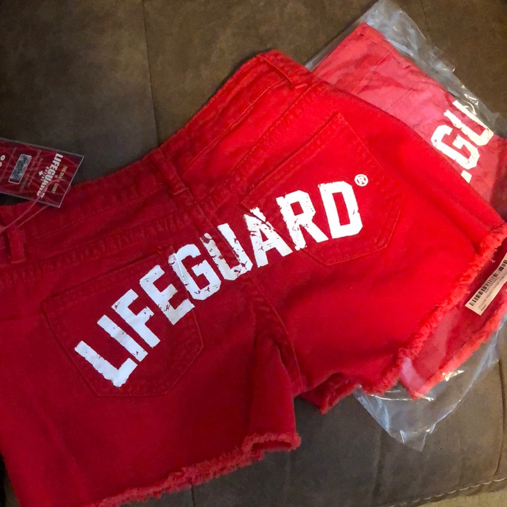 Lifeguard denim shorts